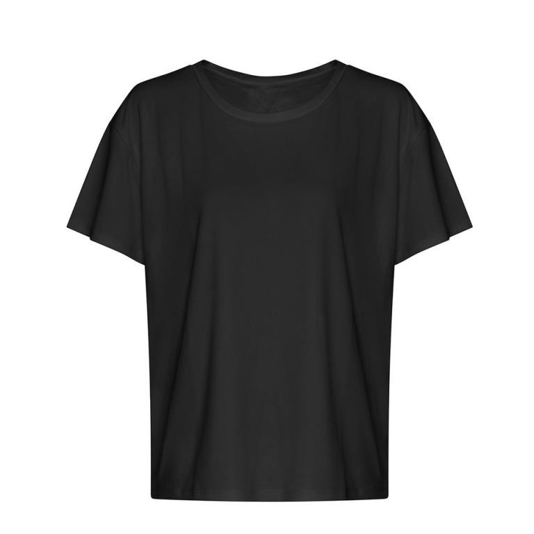 Women’s open back T Jet Black