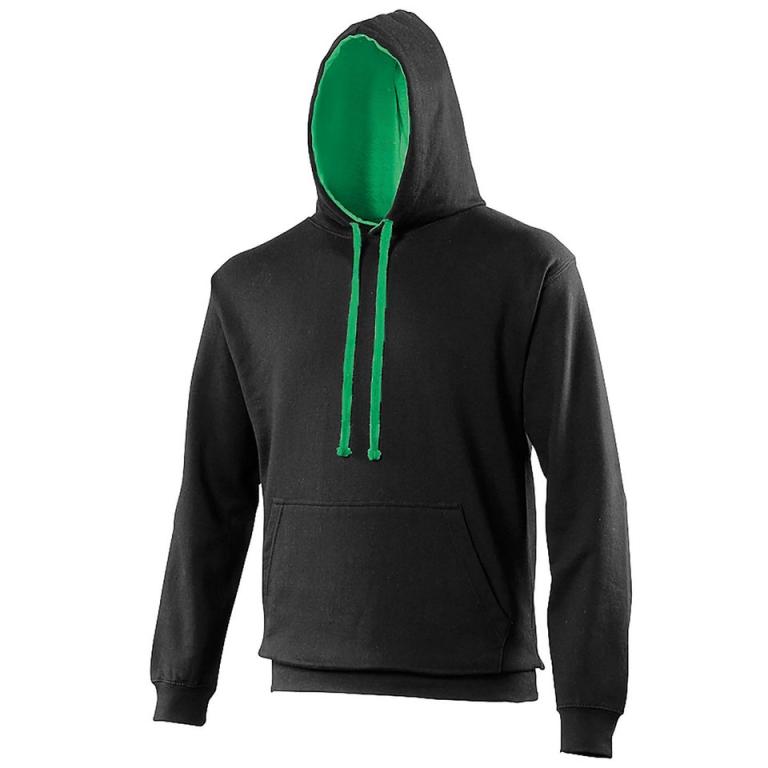 Varsity hoodie Jet Black/Kelly Green