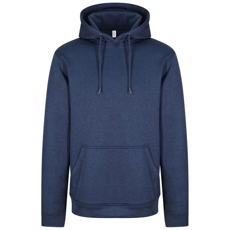 Sports polyester hoodie Blue Melange