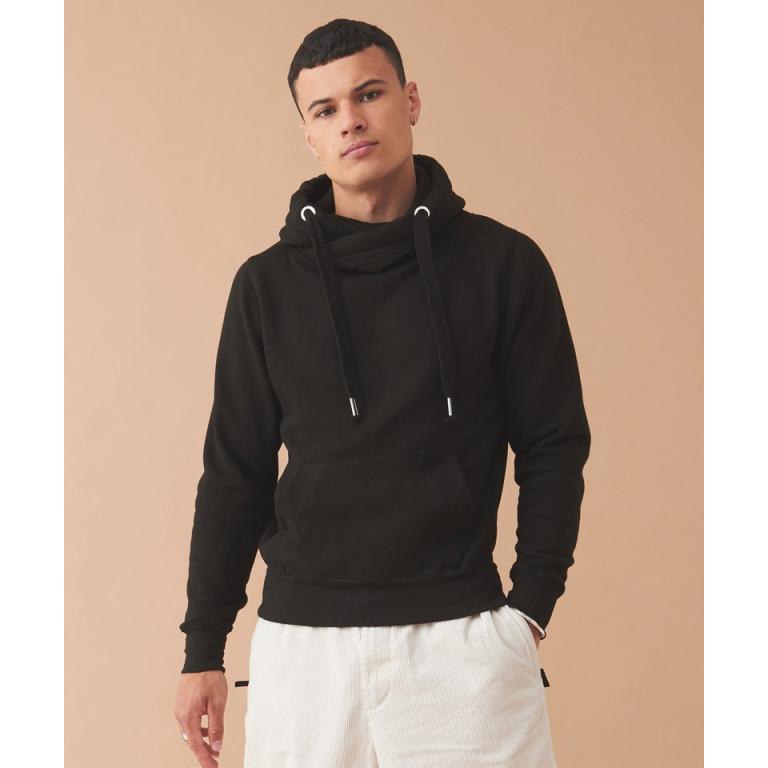 Cross neck hoodie