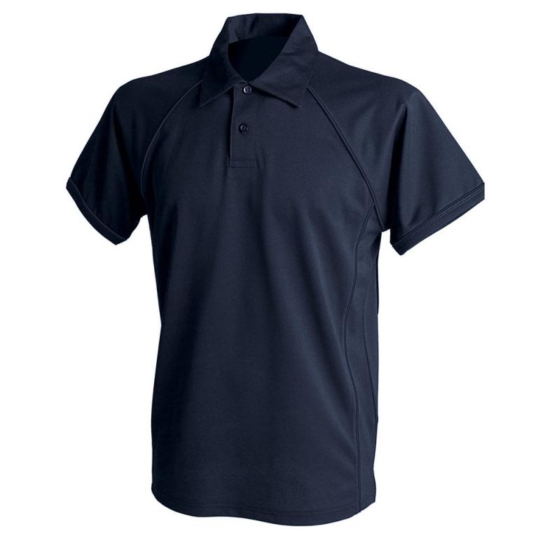 Piped performance polo Navy/Navy