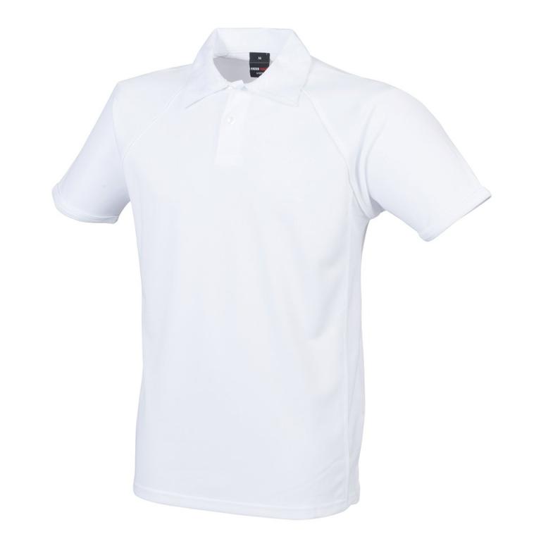 Piped performance polo White/White