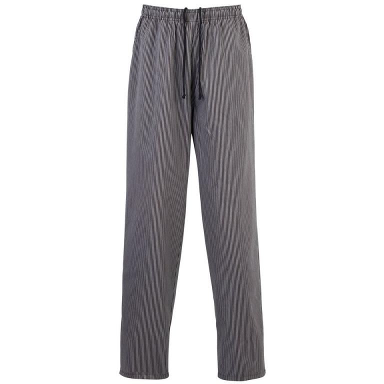 Essential chef's trousers Black/Grey Fine Stripe