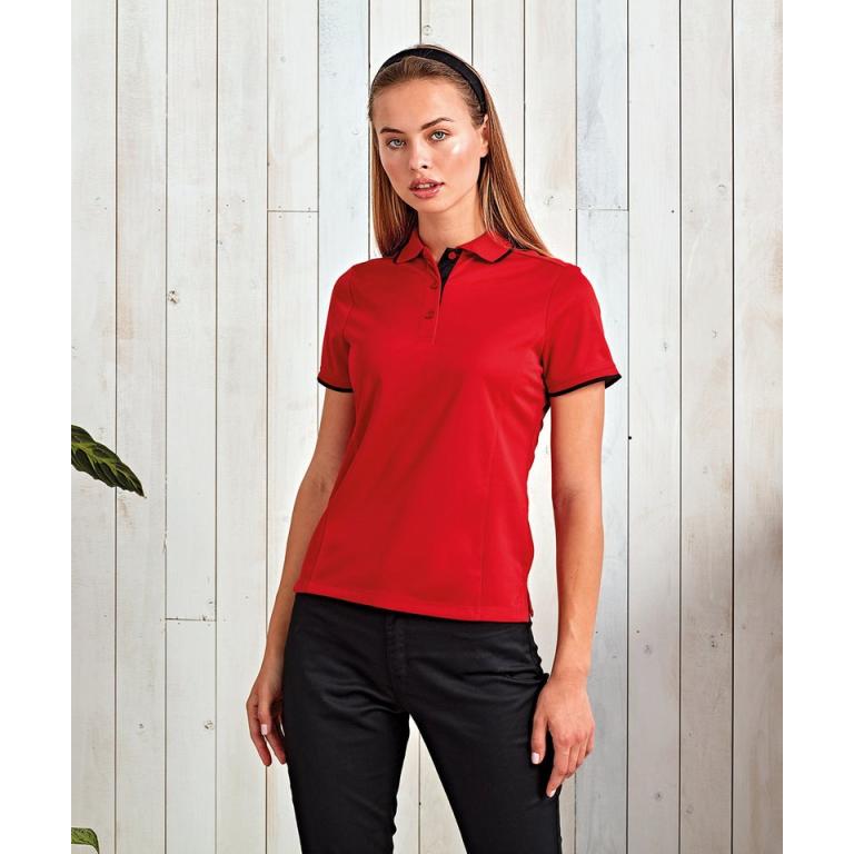 Women's contrast Coolchecker® polo