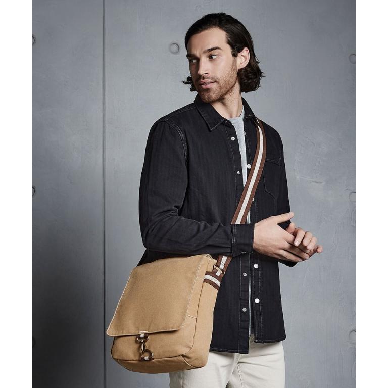 Vintage canvas messenger