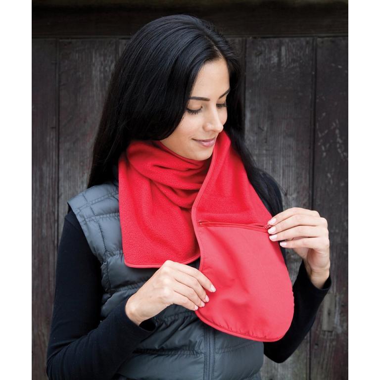 Polartherm™ fleece scarf with zip pocket