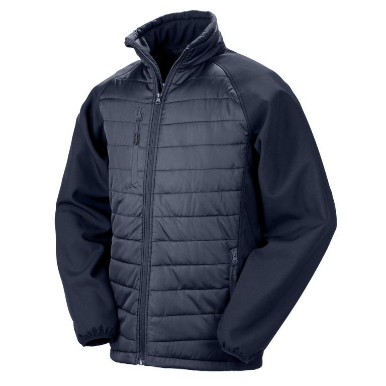 Black compass padded softshell jacket Navy/Navy