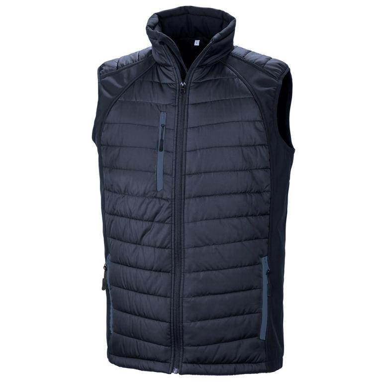 Black compass padded softshell gilet Navy/Navy