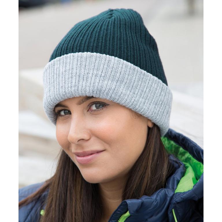 Double-layer knitted hat