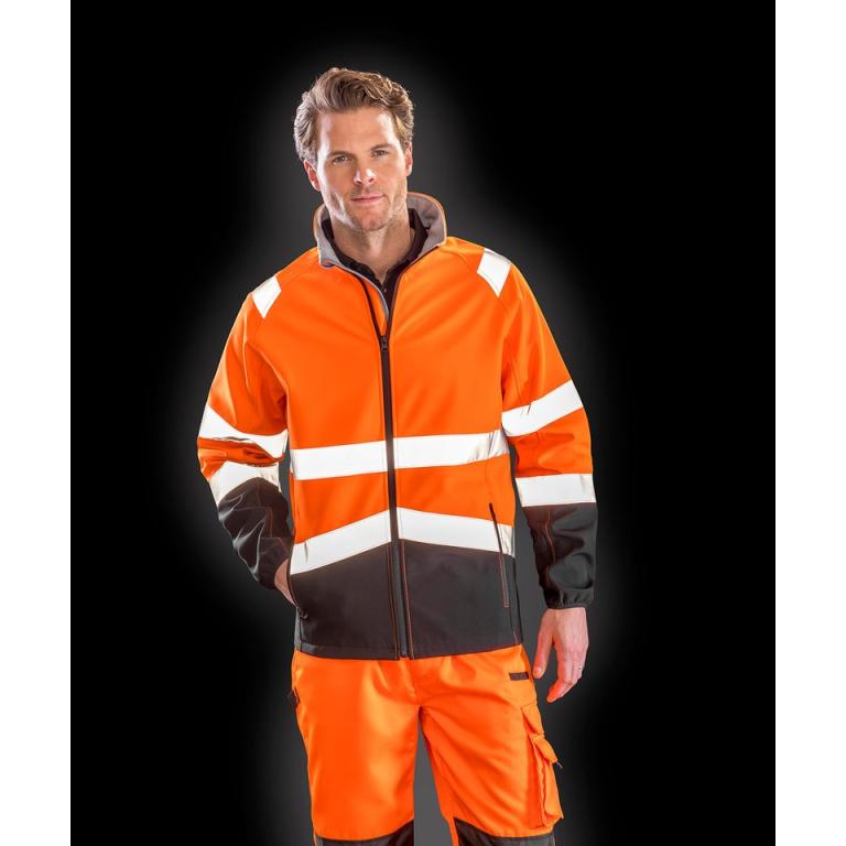 Printable safety softshell jacket