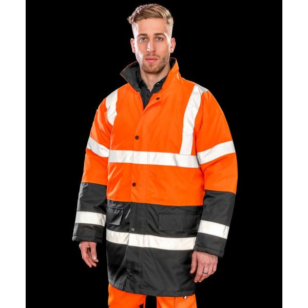 Motorway two-tone safety coat