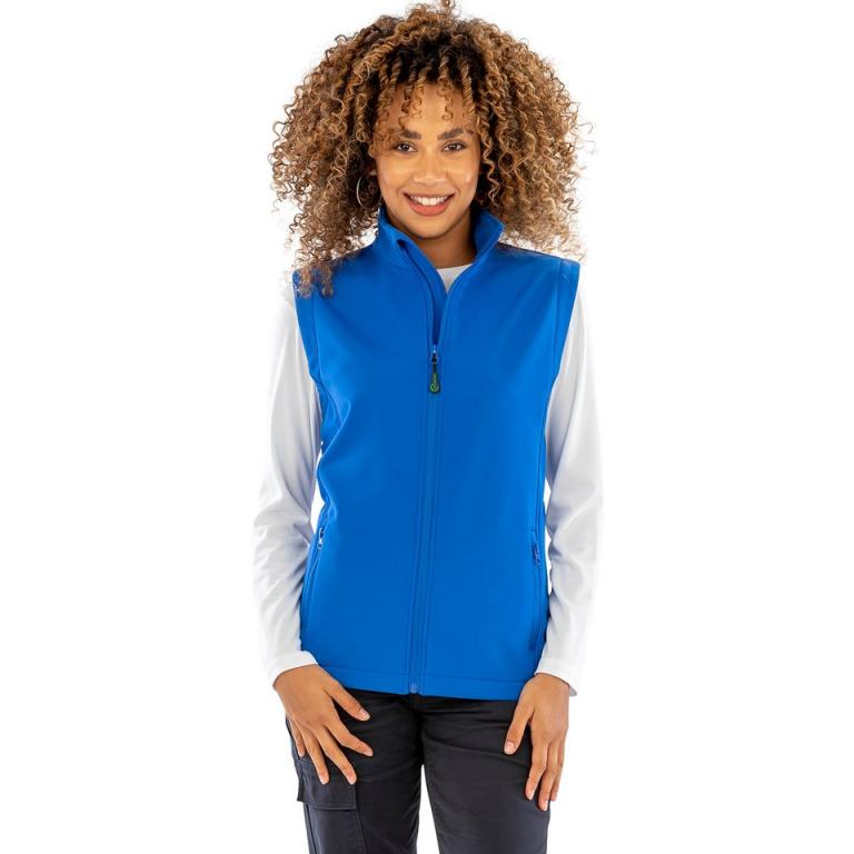 Women's recycled 2-layer printable softshell bodywarmer