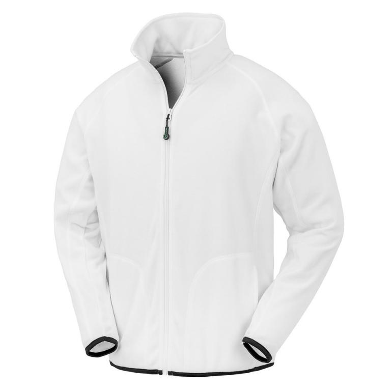 Recycled microfleece jacket White