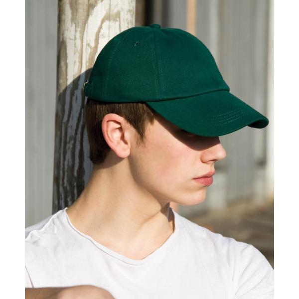 Low-profile heavy brushed cotton cap