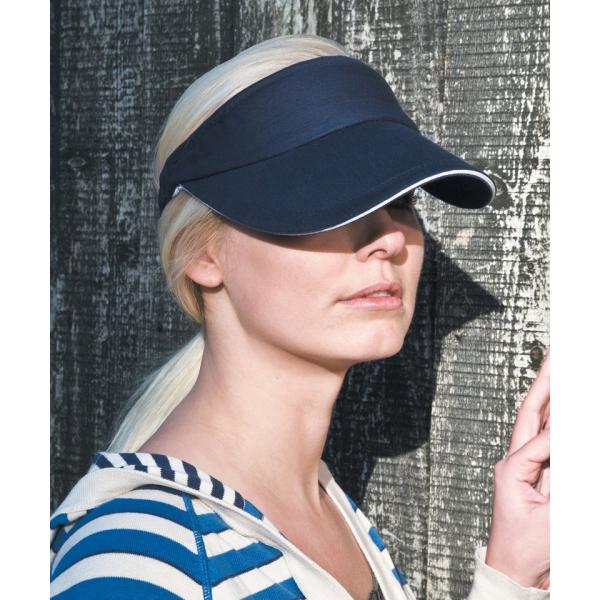 Herringbone sun visor with sandwich peak