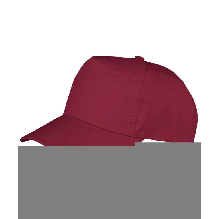 Boston 5-panel polycotton printer's cap Burgundy