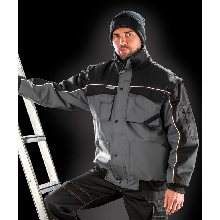 Work-Guard zip sleeve heavy-duty pilot jacket