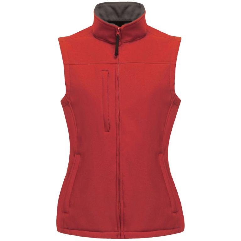 Women's Flux softshell bodywarmer Classic Red/Seal Grey