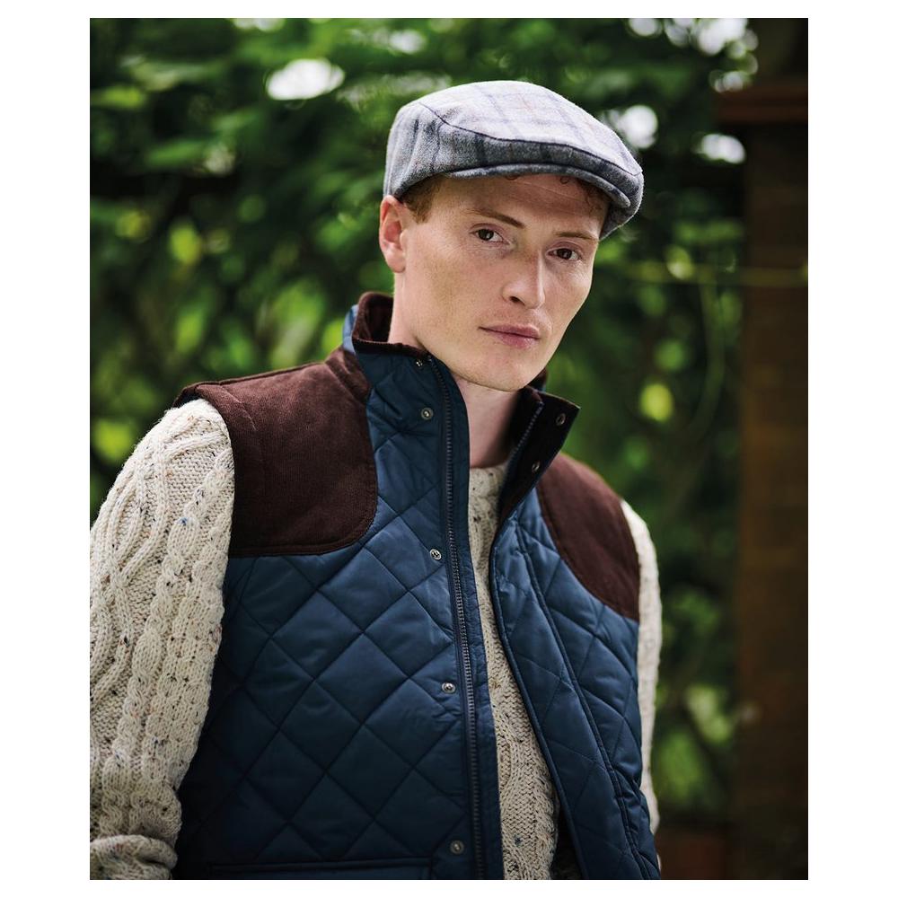 Quilted cheap flat cap