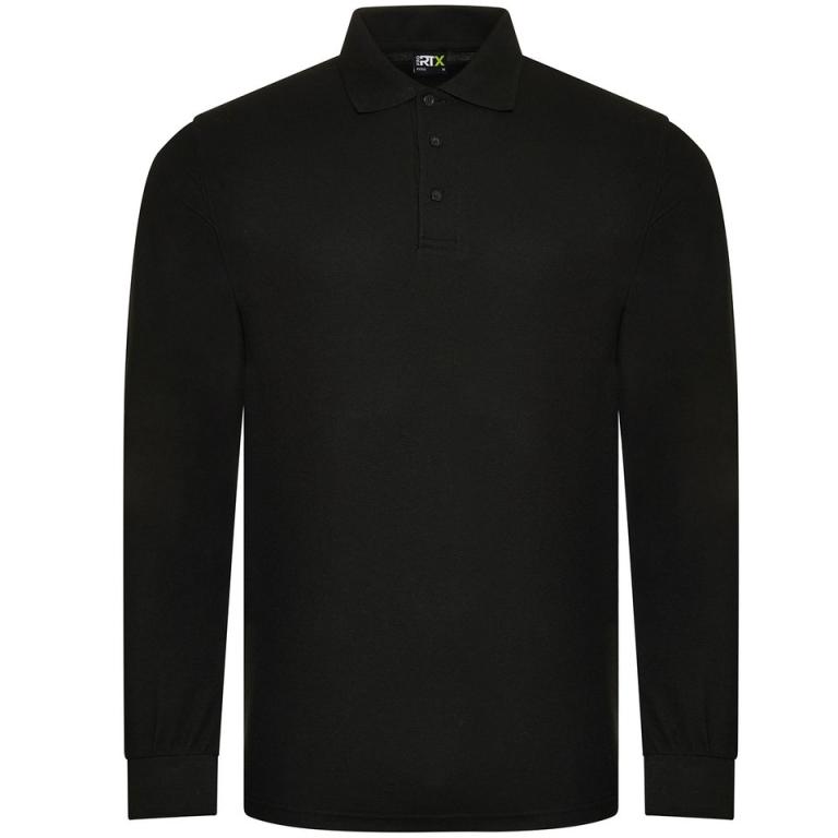 Pro long sleeve polo Black