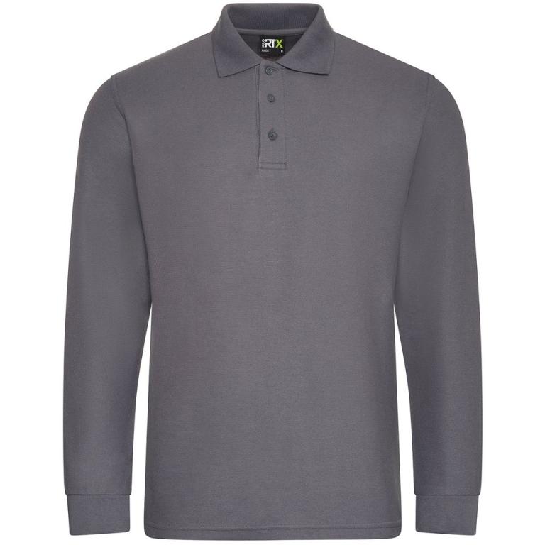 Pro long sleeve polo Solid Grey