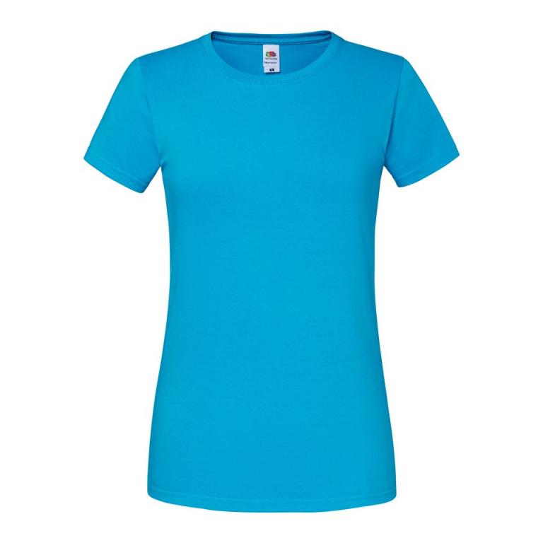 Lady-fit ringspun premium t-shirt Azure Blue