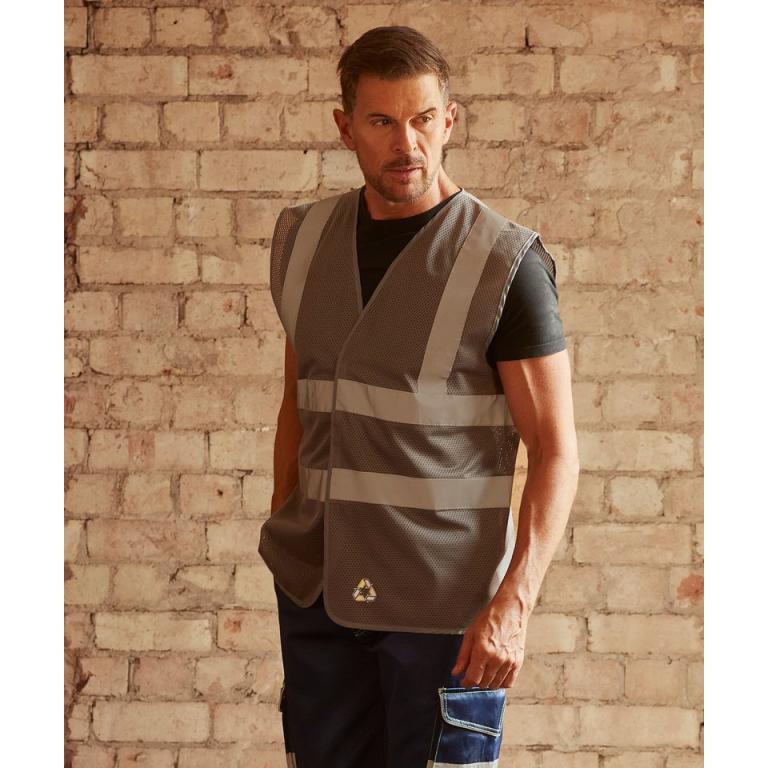 Top cool open mesh 2-band-and-braces waistcoat (HVW120)