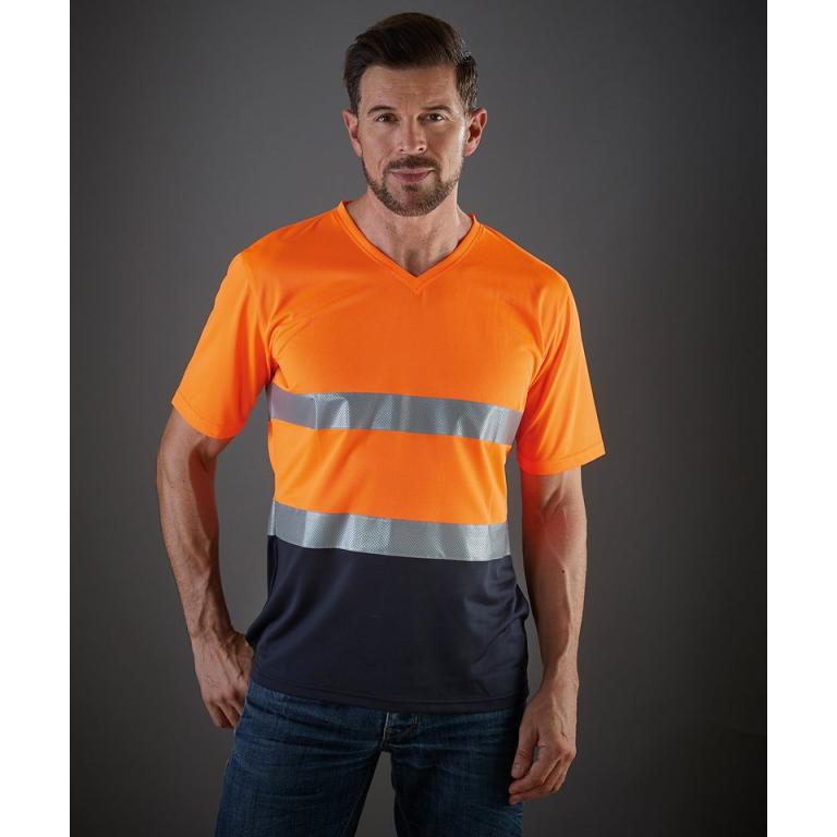 Hi-vis top cool super light v-neck t-shirt (HVJ910)