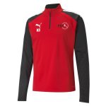 PDA Coaching Academy Puma Liga 1/4 zip top - Red/Black - junior - 5-6-years