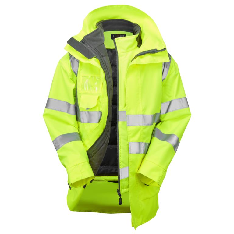 CLOVELLY + TORRINGTON Leo 3-in-1 Anorak + Bodywarmer HV YELLOW