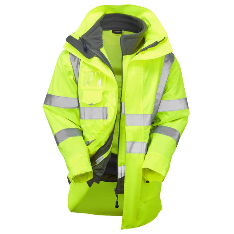 CLOVELLY + HARTLAND Leo 3-in-1 Anorak + Fleece Jacket HV YELLOW