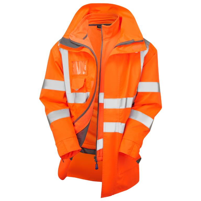 CLOVELLY + BUCKLAND Leo 3-in-1 Anorak + Softshell Jacket HV ORANGE