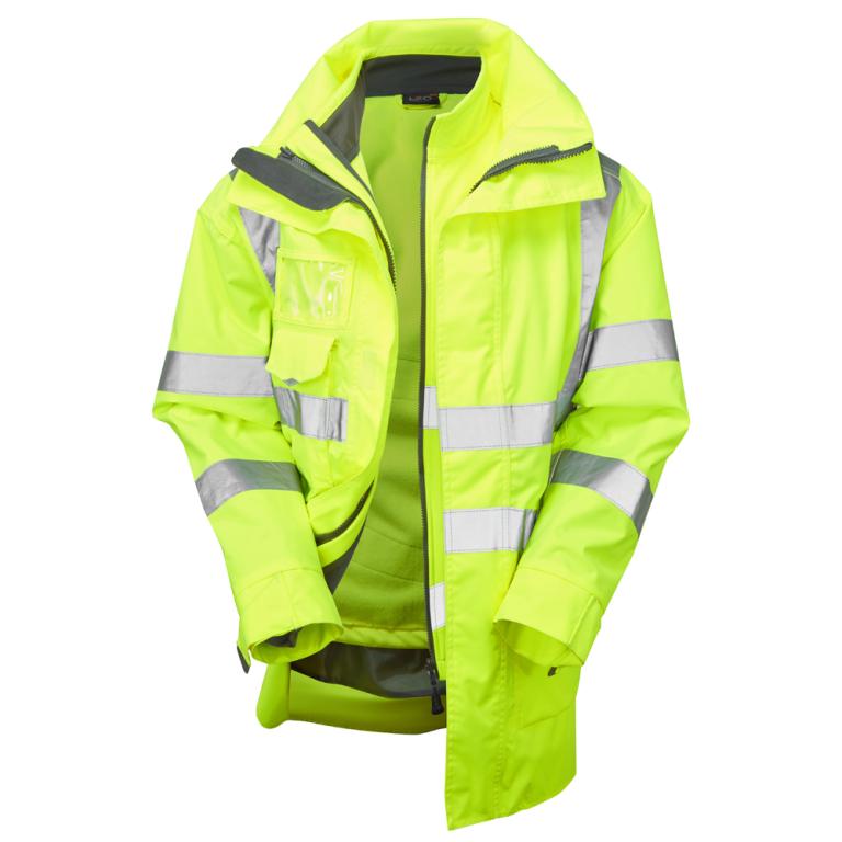 CLOVELLY + BUCKLAND Leo 3-in-1 Anorak + Softshell Jacket HV YELLOW