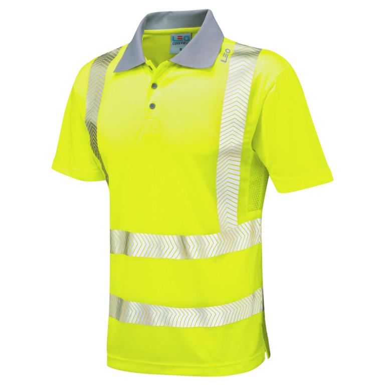 WOOLACOMBE Leo EcoViz Performance+ Polo Shirt HV YELLOW