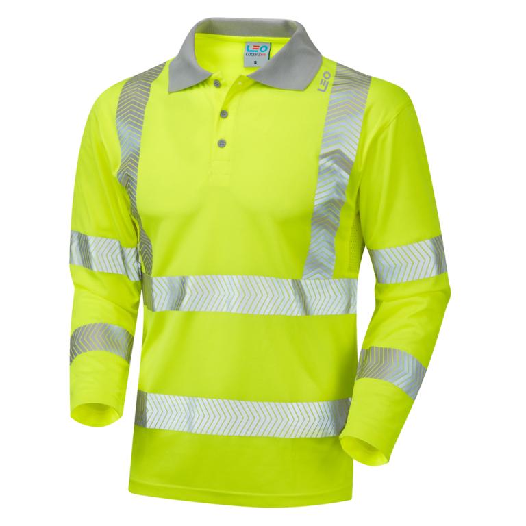 BARRICANE Leo EcoViz Performance+ Sleeved Polo Shirt HV YELLOW