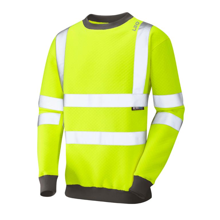 WINKLEIGH Leo EcoViz Crew Neck Sweatshirt HV YELLOW