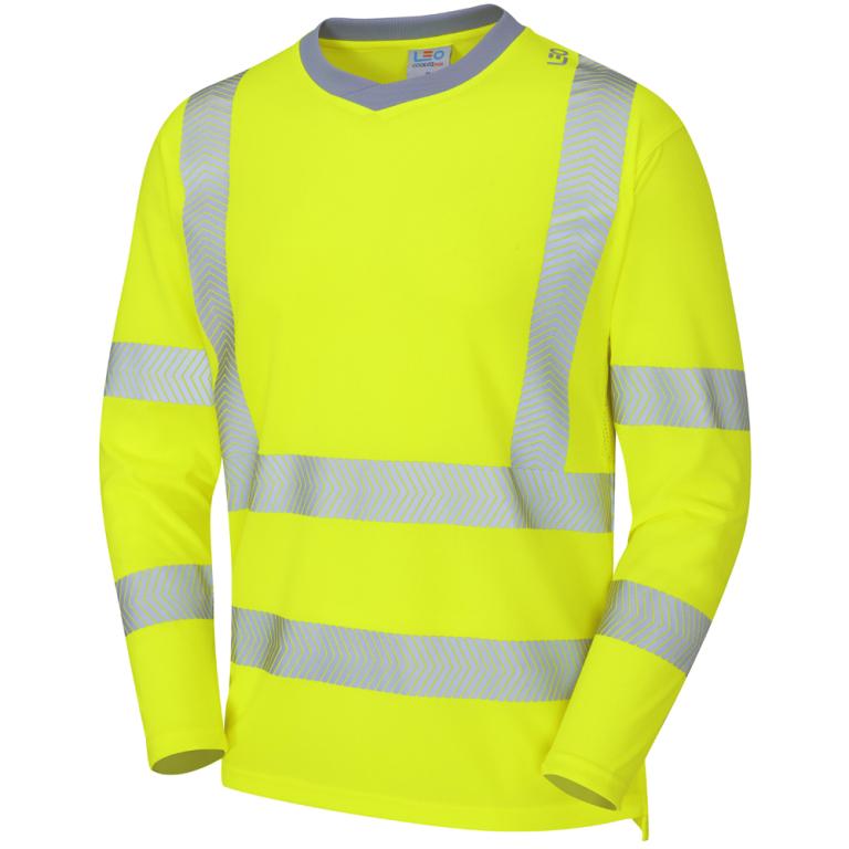 CAPSTONE Leo EcoViz Performance+ Sleeved T-Shirt HV YELLOW