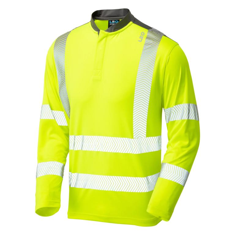 WATERMOUTH Leo EcoViz COOLMAX High Performance Sleeved T-Shi HV YELLOW