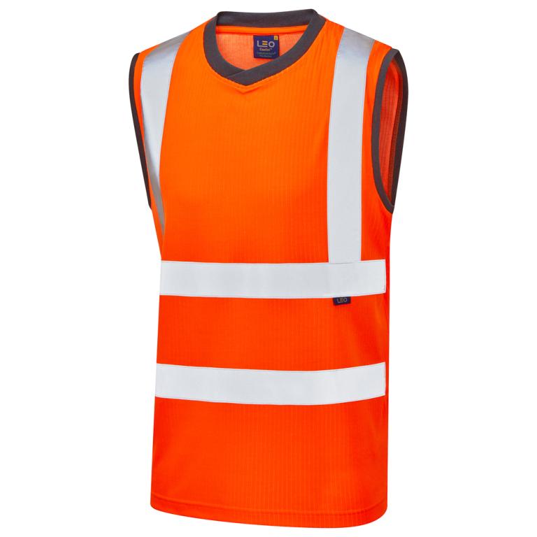 ASHFORD Leo EcoViz Comfort Sleeveless T-Shirt HV ORANGE