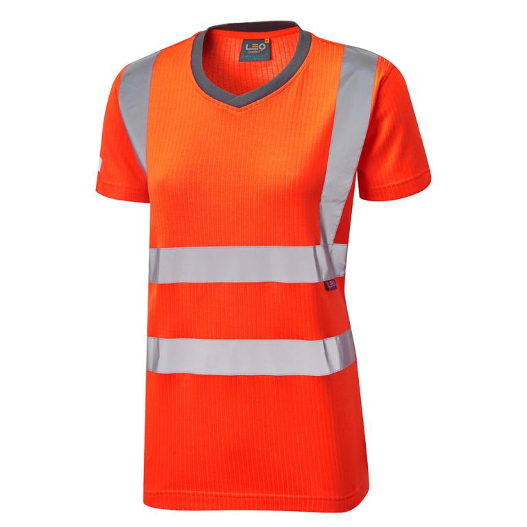 BELSTONE Leo EcoViz Comfort Womens T-Shirt HV ORANGE