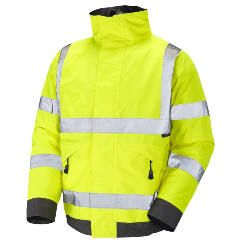 CHIVENOR Leo EcoViz 4K Baffle Lined Bomber Jacket HV YELLOW