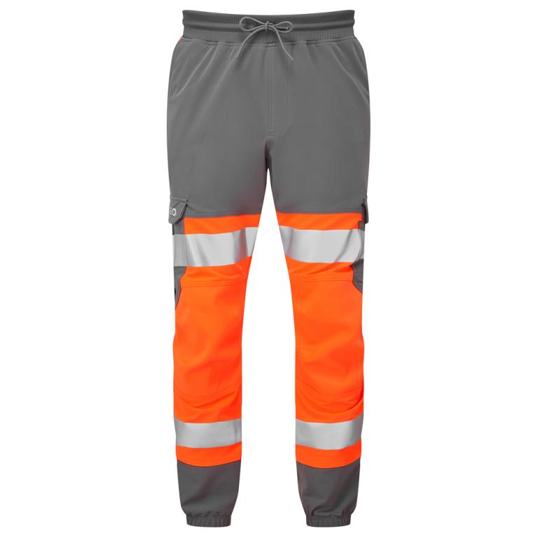 HAWKRIDGE Leo EcoViz High Performance 4X Stretch Trouser HV ORANGE/GREY