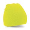 Two-tone pull-on beanie Fluorescent Yellow