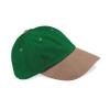Low-profile heavy brushed cotton cap Forest/Taupe