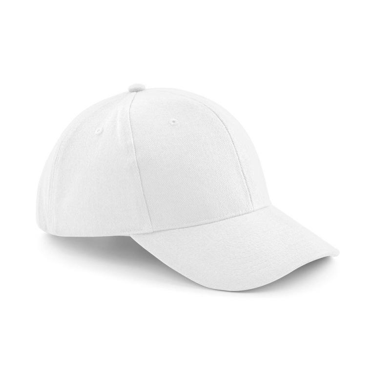 Pro-style heavy brushed cotton cap White