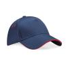 Ultimate 5-panel cap - sandwich peak French Navy/Classic Red