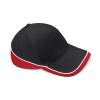 Teamwear competition cap Black/Classic Red/White