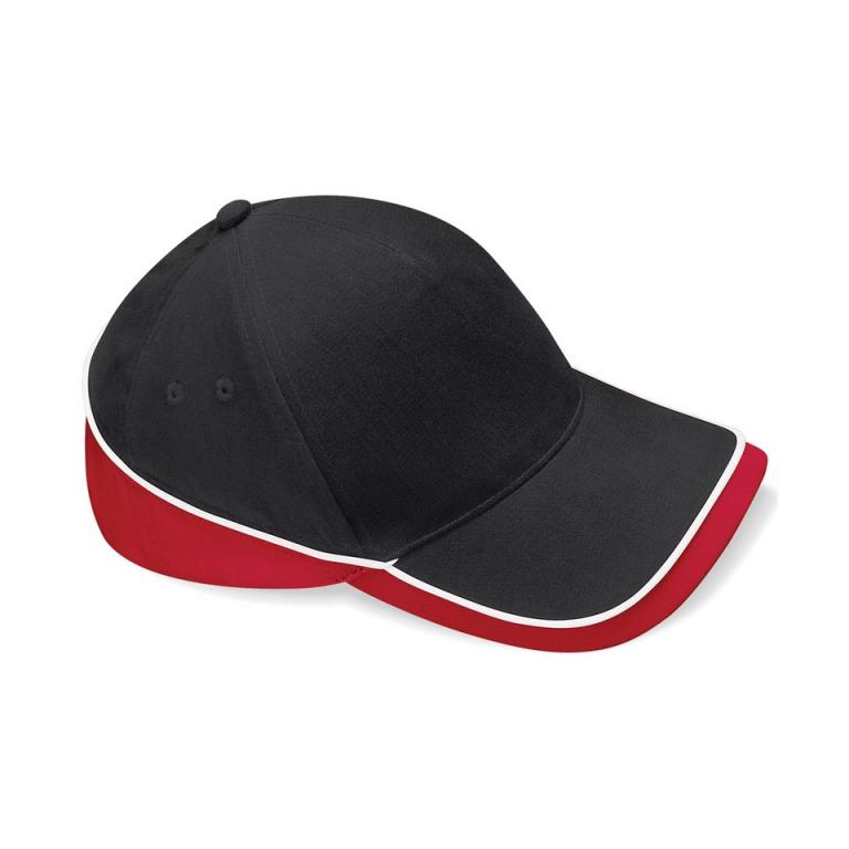Teamwear competition cap Black/Classic Red/White