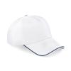 Authentic 5-panel cap - piped peak White/French Navy
