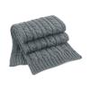 Cable knit melange scarf Light Grey